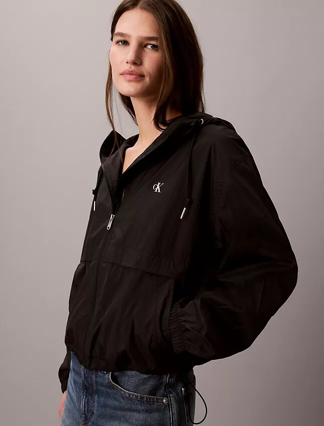 Nylon Relaxed Windbreaker Jacket Nylon Relaxed Windbreaker Jacket