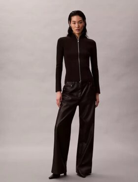 Nylon Rib Zip Jacket