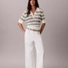 Open Stitch Sweater Polo Shirt Open Stitch Sweater Polo Shirt