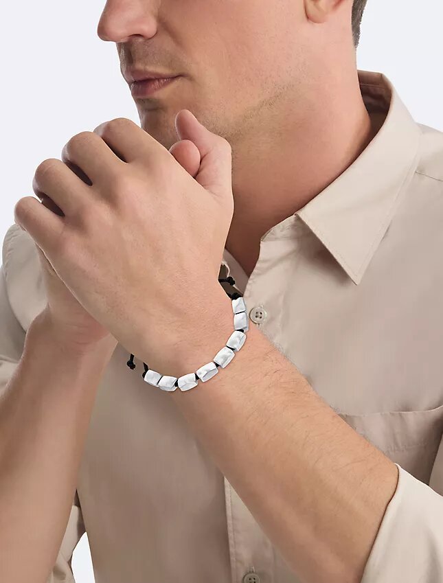 Organic Rectangle Shape Beaded Bracelet Organic Rectangle Shape Beaded Bracelet