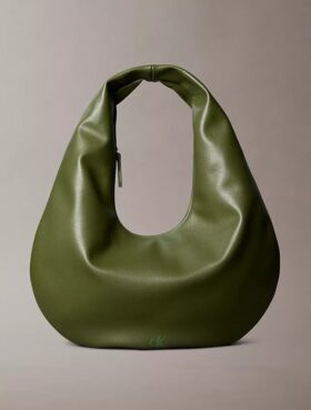 Pebble Grain Crescent Shoulder Bag