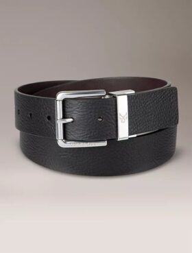 Pebbled Leather Reversible Belt