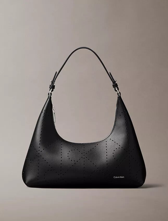 Perforated Emblem Logo Shoulder Bag Perforated Emblem Logo Shoulder Bag