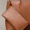 Perforated Emblem Logo Tote Bag