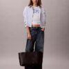 Perforated Emblem Logo Tote Bag