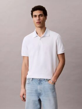 Pique Colorblock Collar Polo Shirt
