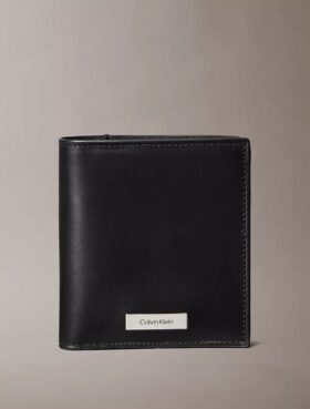 Plaque Logo Slim Bifold Wallet