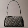 Pleat Monogram Logo Shoulder Bag