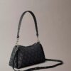Pleat Monogram Logo Shoulder Bag Pleat Monogram Logo Shoulder Bag