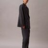 Pleated Wool Gabardine Blend Trouser