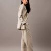 Pleated Wool Gabardine Blend Trouser Pleated Wool Gabardine Blend Trouser