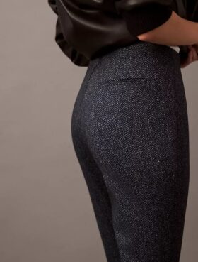 Ponte Herringbone Print Skinny Fit Pants Ponte Herringbone Print Skinny Fit Pants