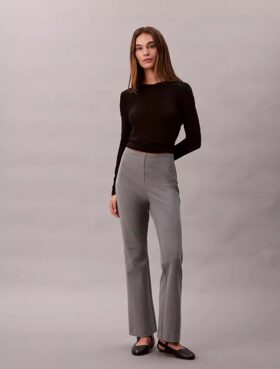 Ponte Slim Flared Pants