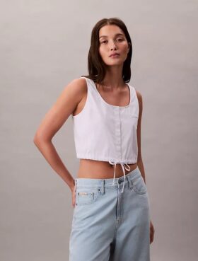 Poplin Button-Down Top
