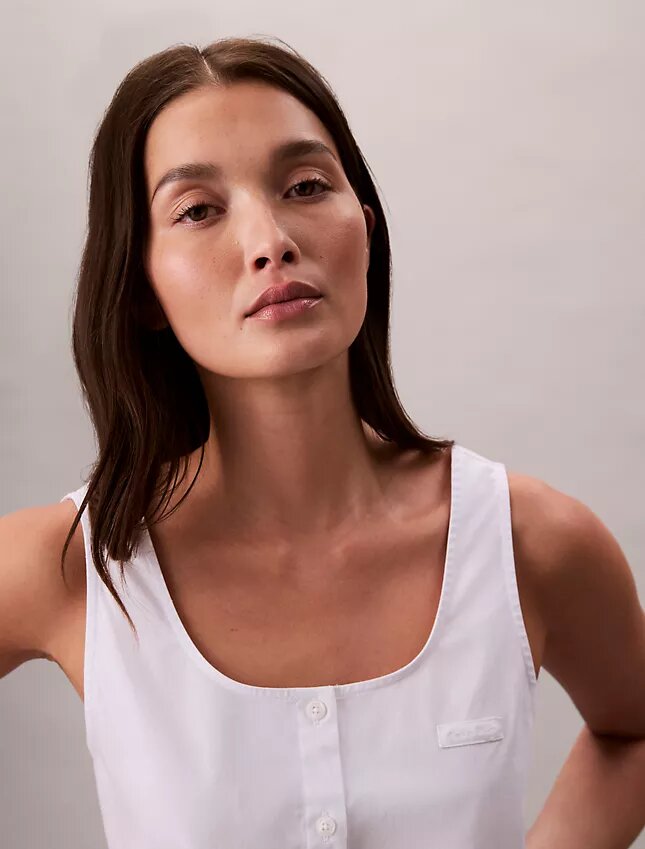 Poplin Button-Down Top Poplin Button-Down Top