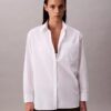 Poplin Relaxed Button-Down Shirt