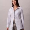 Poplin Striped Relaxed Button-Down Shirt Poplin Striped Relaxed Button-Down Shirt