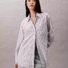 Poplin Striped Relaxed Button-Down Shirt Poplin Striped Relaxed Button-Down Shirt