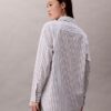 Poplin Striped Relaxed Button-Down Shirt Poplin Striped Relaxed Button-Down Shirt