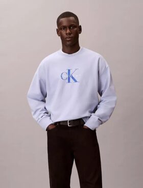 Premium Terry Monogram Logo Relaxed Sweatshirt Premium Terry Monogram Logo Relaxed Sweatshirt