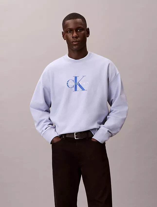 Premium Terry Monogram Logo Relaxed Sweatshirt Premium Terry Monogram Logo Relaxed Sweatshirt