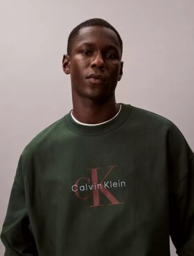 Premium Terry Monogram Logo Relaxed Sweatshirt