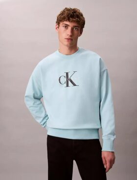 Premium Terry Monogram Logo Relaxed Sweatshirt Premium Terry Monogram Logo Relaxed Sweatshirt