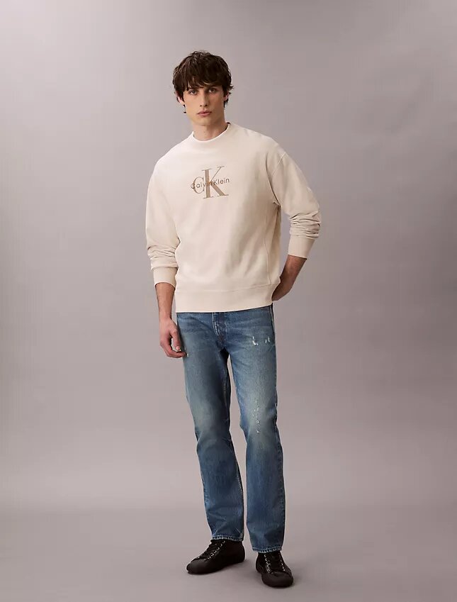 Premium Terry Monogram Logo Relaxed Sweatshirt Premium Terry Monogram Logo Relaxed Sweatshirt