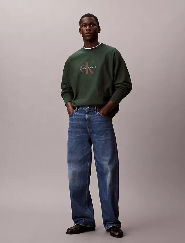 Premium Terry Monogram Logo Relaxed Sweatshirt Premium Terry Monogram Logo Relaxed Sweatshirt