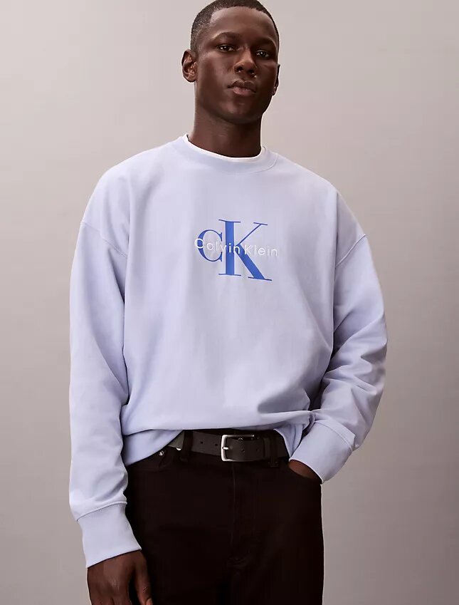 Premium Terry Monogram Logo Relaxed Sweatshirt Premium Terry Monogram Logo Relaxed Sweatshirt