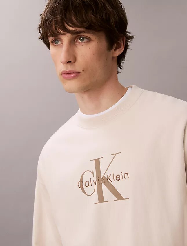 Premium Terry Monogram Logo Relaxed Sweatshirt Premium Terry Monogram Logo Relaxed Sweatshirt