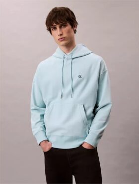 Premium Terry Relaxed Monogram Fleece Hoodie