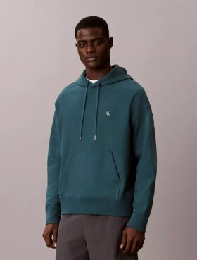 Premium Terry Relaxed Monogram Fleece Hoodie