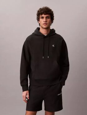 Premium Terry Relaxed Monogram Fleece Hoodie