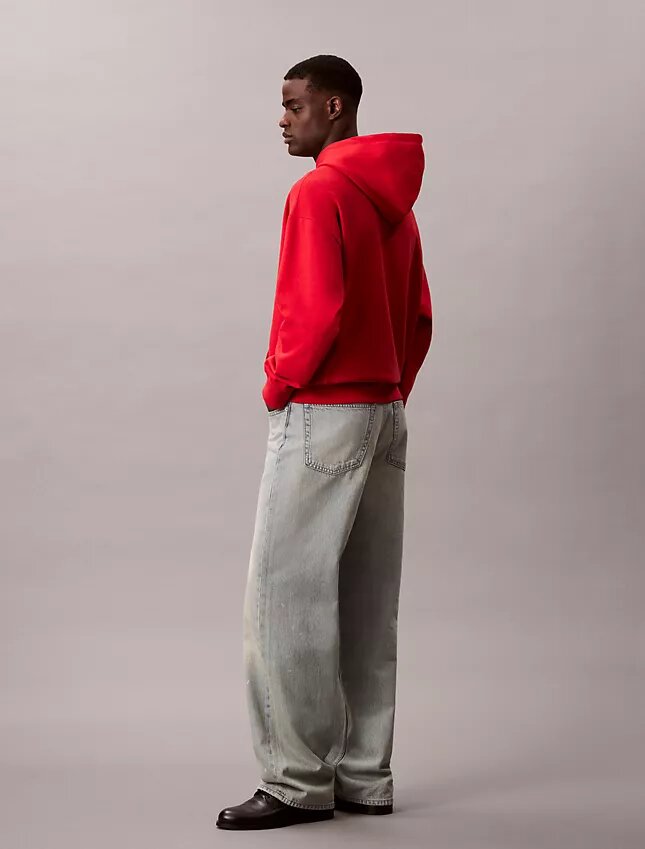 Premium Terry Relaxed Monogram Fleece Hoodie Premium Terry Relaxed Monogram Fleece Hoodie