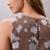 Printed Chiffon Sleeveless Shell Top Printed Chiffon Sleeveless Shell Top