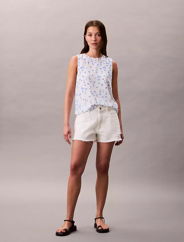 Printed Chiffon Sleeveless Top Printed Chiffon Sleeveless Top