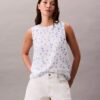 Printed Chiffon Sleeveless Top Printed Chiffon Sleeveless Top