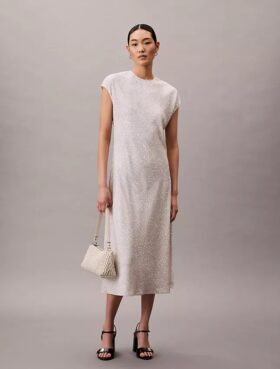 Printed Midi Sheath Dress