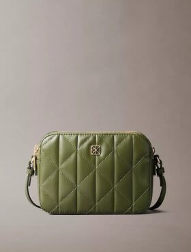 Quilted Emblem Logo Camera Bag