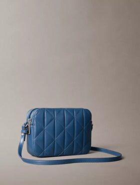 Quilted Emblem Logo Camera Bag