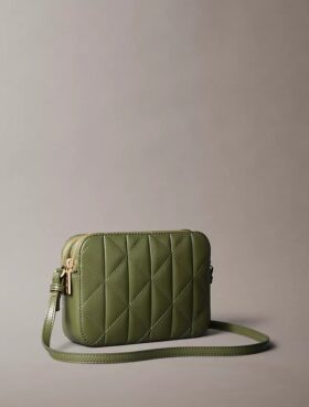 Quilted Emblem Logo Camera Bag