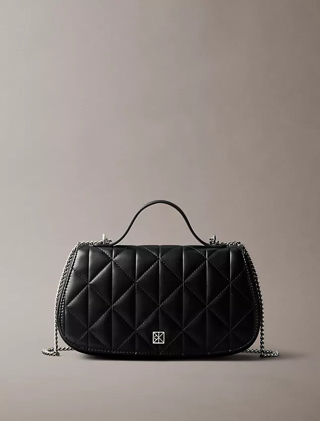Quilted Emblem Logo Handle Chain Bag Quilted Emblem Logo Handle Chain Bag