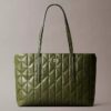 Quilted Emblem Logo Small Tote Bag