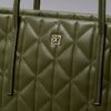 Quilted Emblem Logo Small Tote Bag