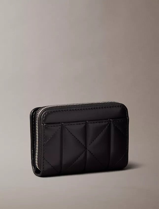 Quilted Emblem Logo Zip Flap Wallet Quilted Emblem Logo Zip Flap Wallet
