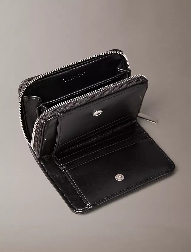 Quilted Emblem Logo Zip Flap Wallet Quilted Emblem Logo Zip Flap Wallet