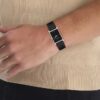 Rectangle Dial Leather Strap Watch