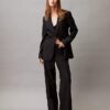 Refined Stretch Wide Leg Trouser