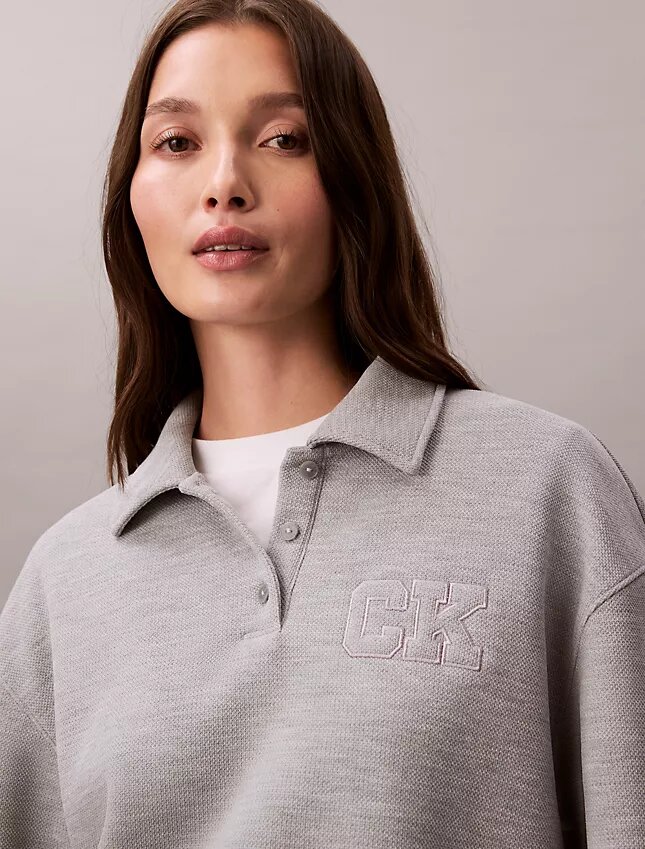 Relaxed Ck Polo Sweatshirt Relaxed Ck Polo Sweatshirt